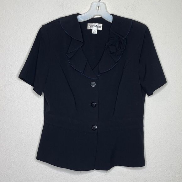 Vintage Danny & Nicole Short Sleeve Blazer Navy - Picture 6 of 8